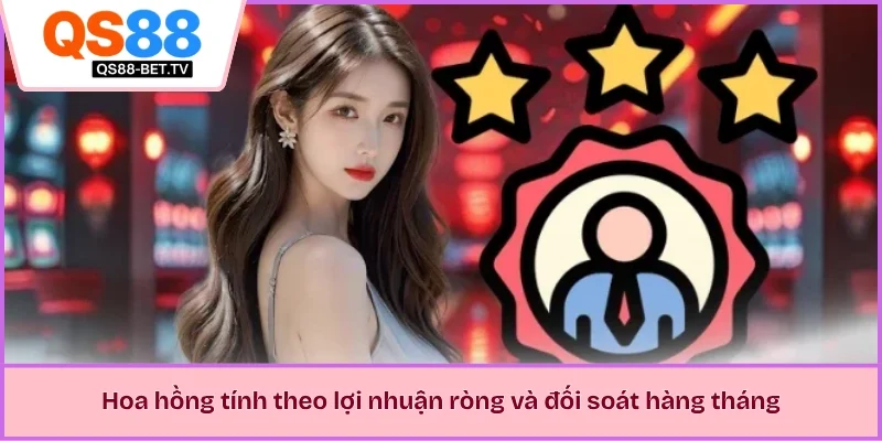 Hoa hồng tính theo lợi nhuận ròng và đối soát hàng tháng