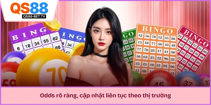 Odds rõ ràng, cập nhật liên tục theo thị trường 